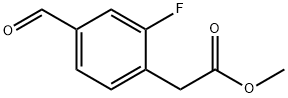 Benzeneacetic acid, 2-fluoro-4-formyl-, methyl ester 구조식 이미지