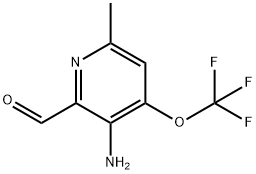 3-Amino-6-methyl-4-(trifluoromethoxy)pyridine-2-carboxaldehyde Structure