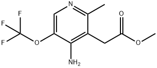 Methyl 4-amino-2-methyl-5-(trifluoromethoxy)pyridine-3-acetate Structure