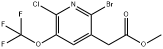 Methyl 2-bromo-6-chloro-5-(trifluoromethoxy)pyridine-3-acetate Structure