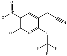 2-Chloro-3-nitro-6-(trifluoromethoxy)pyridine-5-acetonitrile Structure