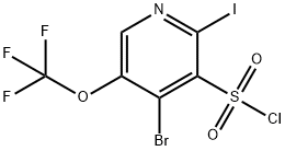 4-Bromo-2-iodo-5-(trifluoromethoxy)pyridine-3-sulfonyl chloride Structure