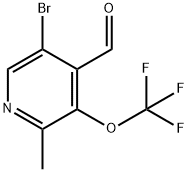 5-Bromo-2-methyl-3-(trifluoromethoxy)pyridine-4-carboxaldehyde Structure