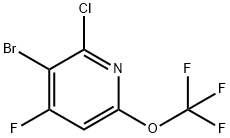 3-Bromo-2-chloro-4-fluoro-6-(trifluoromethoxy)pyridine Structure