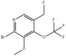 2-Bromo-5-(fluoromethyl)-3-methoxy-4-(trifluoromethoxy)pyridine Structure