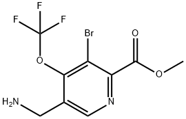 Methyl 5-(aminomethyl)-3-bromo-4-(trifluoromethoxy)pyridine-2-carboxylate Structure