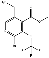 Methyl 5-(aminomethyl)-2-bromo-3-(trifluoromethoxy)pyridine-4-carboxylate Structure