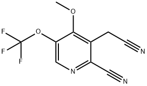 2-Cyano-4-methoxy-5-(trifluoromethoxy)pyridine-3-acetonitrile Structure