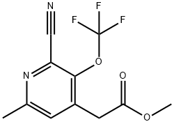 Methyl 2-cyano-6-methyl-3-(trifluoromethoxy)pyridine-4-acetate Structure