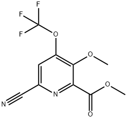 Methyl 6-cyano-3-methoxy-4-(trifluoromethoxy)pyridine-2-carboxylate Structure