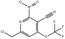 6-(Chloromethyl)-3-cyano-2-nitro-4-(trifluoromethoxy)pyridine Structure