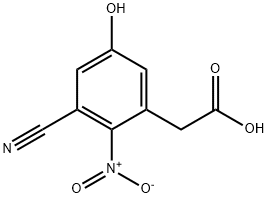 3-Cyano-5-hydroxy-2-nitrophenylacetic acid 구조식 이미지