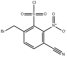 6-Bromomethyl-3-cyano-2-nitrobenzenesulfonylchloride Structure