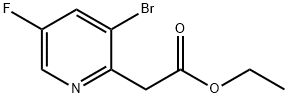 Ethyl 2-(3-bromo-5-fluoropyridin-2-yl)acetate 구조식 이미지