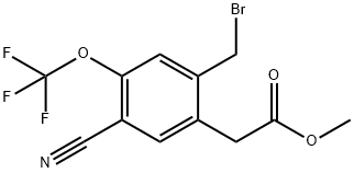 Methyl 2-bromomethyl-5-cyano-4-(trifluoromethoxy)phenylacetate Structure