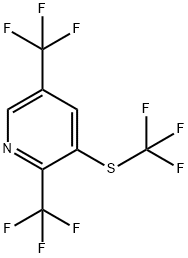 2,5-Bis(trifluoromethyl)-3-(trifluoromethylthio)pyridine 구조식 이미지