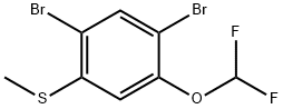 2,4-Dibromo-5-(difluoromethoxy)thioanisole Structure