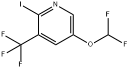 5-Difluoromethoxy-2-iodo-3-(trifluoromethyl)pyridine Structure