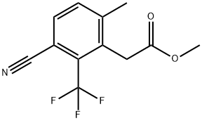 Methyl 3-cyano-6-methyl-2-(trifluoromethyl)phenylacetate Structure