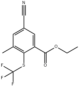 Ethyl 5-cyano-3-methyl-2-(trifluoromethylthio)benzoate Structure