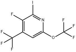 3-Fluoro-2-iodo-6-(trifluoromethoxy)-4-(trifluoromethyl)pyridine Structure