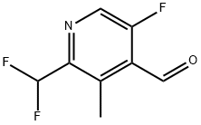 2-(Difluoromethyl)-5-fluoro-3-methylpyridine-4-carboxaldehyde Structure