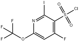 4-Fluoro-2-iodo-6-(trifluoromethoxy)pyridine-3-sulfonyl chloride Structure