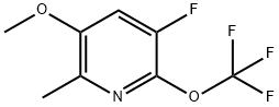 3-Fluoro-5-methoxy-6-methyl-2-(trifluoromethoxy)pyridine Structure