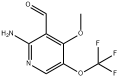 2-Amino-4-methoxy-5-(trifluoromethoxy)pyridine-3-carboxaldehyde Structure