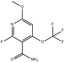 2-Fluoro-6-methoxy-4-(trifluoromethoxy)pyridine-3-carboxamide Structure