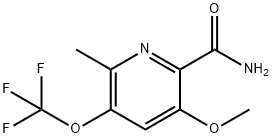 5-Methoxy-2-methyl-3-(trifluoromethoxy)pyridine-6-carboxamide Structure