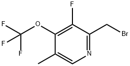 2-(Bromomethyl)-3-fluoro-5-methyl-4-(trifluoromethoxy)pyridine Structure