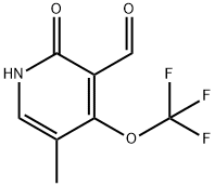 2-Hydroxy-5-methyl-4-(trifluoromethoxy)pyridine-3-carboxaldehyde Structure