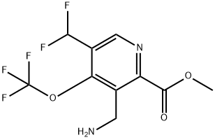 Methyl 3-(aminomethyl)-5-(difluoromethyl)-4-(trifluoromethoxy)pyridine-2-carboxylate Structure