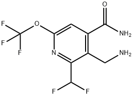 3-(Aminomethyl)-2-(difluoromethyl)-6-(trifluoromethoxy)pyridine-4-carboxamide Structure