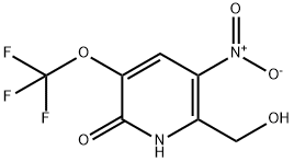 2-Hydroxy-5-nitro-3-(trifluoromethoxy)pyridine-6-methanol Structure