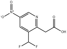3-(Difluoromethyl)-5-nitropyridine-2-acetic acid 구조식 이미지