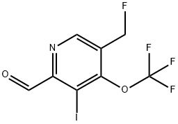 5-(Fluoromethyl)-3-iodo-4-(trifluoromethoxy)pyridine-2-carboxaldehyde Structure