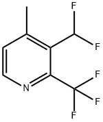 3-(Difluoromethyl)-4-methyl-2-(trifluoromethyl)pyridine Structure