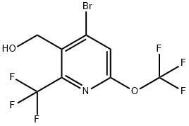 4-Bromo-6-(trifluoromethoxy)-2-(trifluoromethyl)pyridine-3-methanol Structure