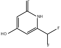 2(1H)-Pyridinone, 6-(difluoromethyl)-4-hydroxy- Structure