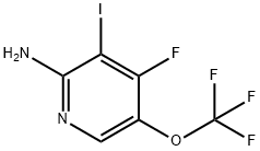 2-Amino-4-fluoro-3-iodo-5-(trifluoromethoxy)pyridine Structure