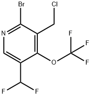 2-Bromo-3-(chloromethyl)-5-(difluoromethyl)-4-(trifluoromethoxy)pyridine Structure