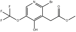 Methyl 2-bromo-4-hydroxy-5-(trifluoromethoxy)pyridine-3-acetate Structure