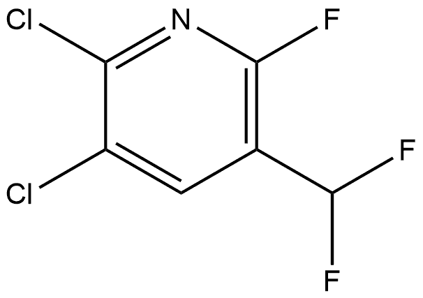 2,3-Dichloro-5-(difluoromethyl)-6-fluoropyridine Structure