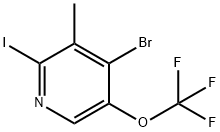 4-Bromo-2-iodo-3-methyl-5-(trifluoromethoxy)pyridine Structure