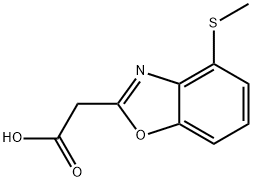 2-Benzoxazoleacetic acid, 4-(methylthio)- Structure