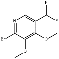 2-Bromo-5-(difluoromethyl)-3,4-dimethoxypyridine Structure