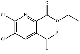 Ethyl 2,3-dichloro-5-(difluoromethyl)pyridine-6-carboxylate Structure