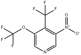 3-Nitro-5-(trifluoromethoxy)-4-(trifluoromethyl)pyridine Structure